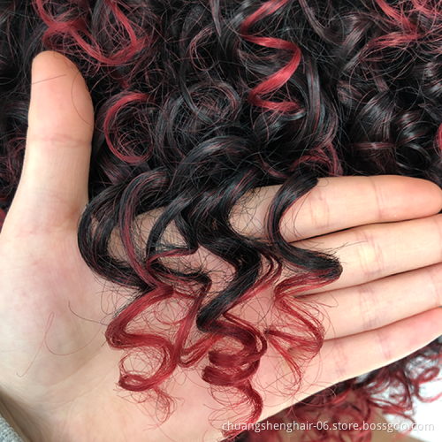 wholesale vendor cheap curly kinky straight hair wig short synthetic wigs with bangs fiber Synthetic Afro Kinky Curly Wigs